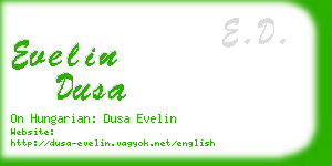 evelin dusa business card